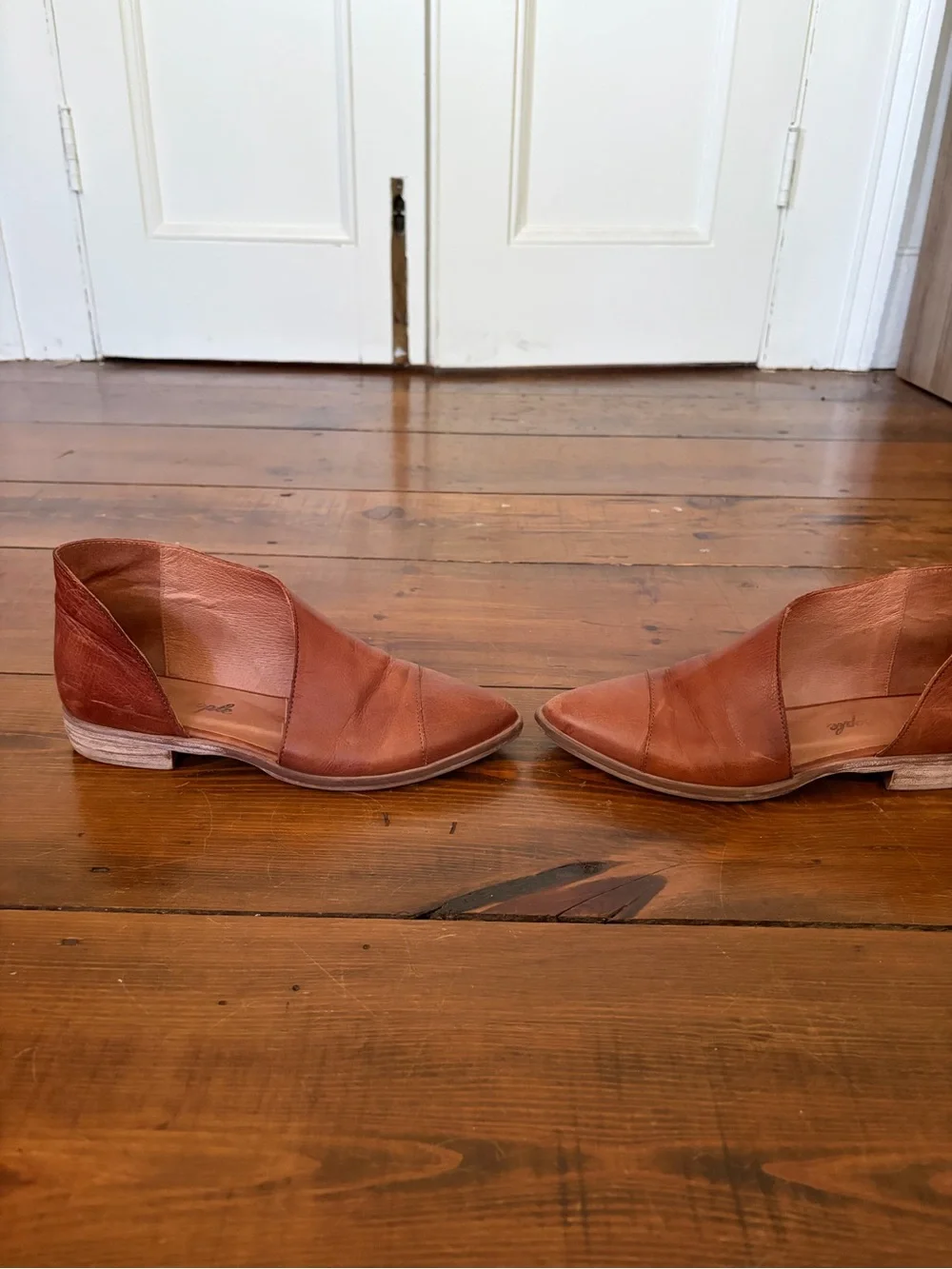 Free People Brown Leather Ankle Booties